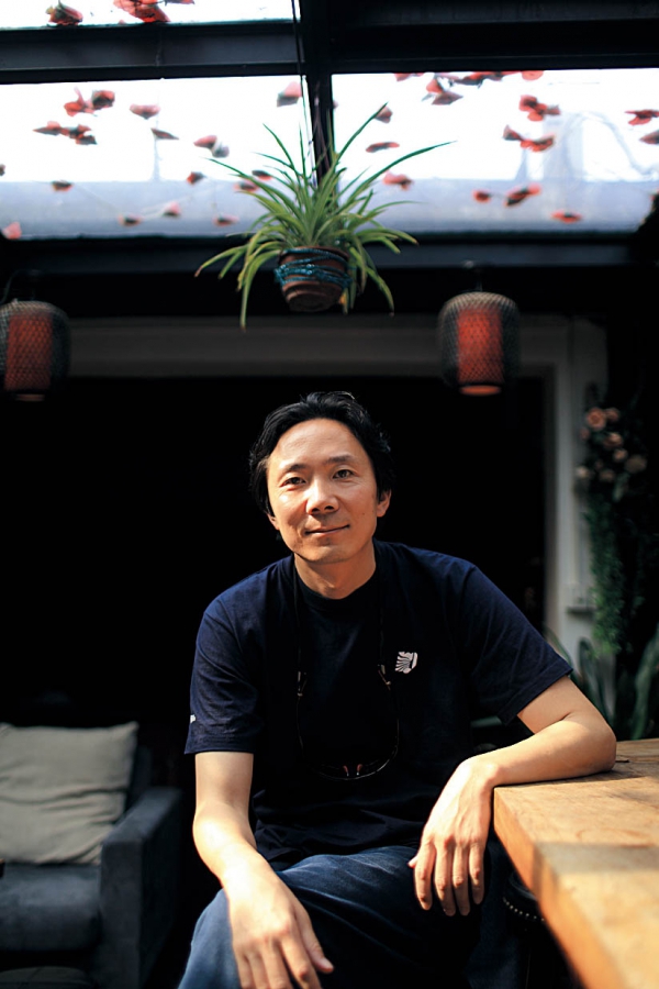 从左至右:音乐节策划人和主办者黄燎原,摩登天空总经理沈黎晖,迷笛